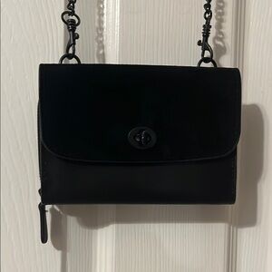 Kiko Black Leather Crossbody Bag